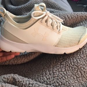 All white Under Armours